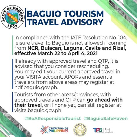 baguio travel requirements|Official Baguio Travel Requirements as of July 5 2021.